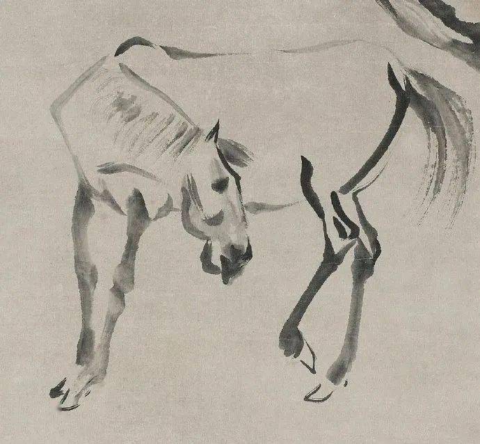 清 八大山人《立马图》_手机搜狐网