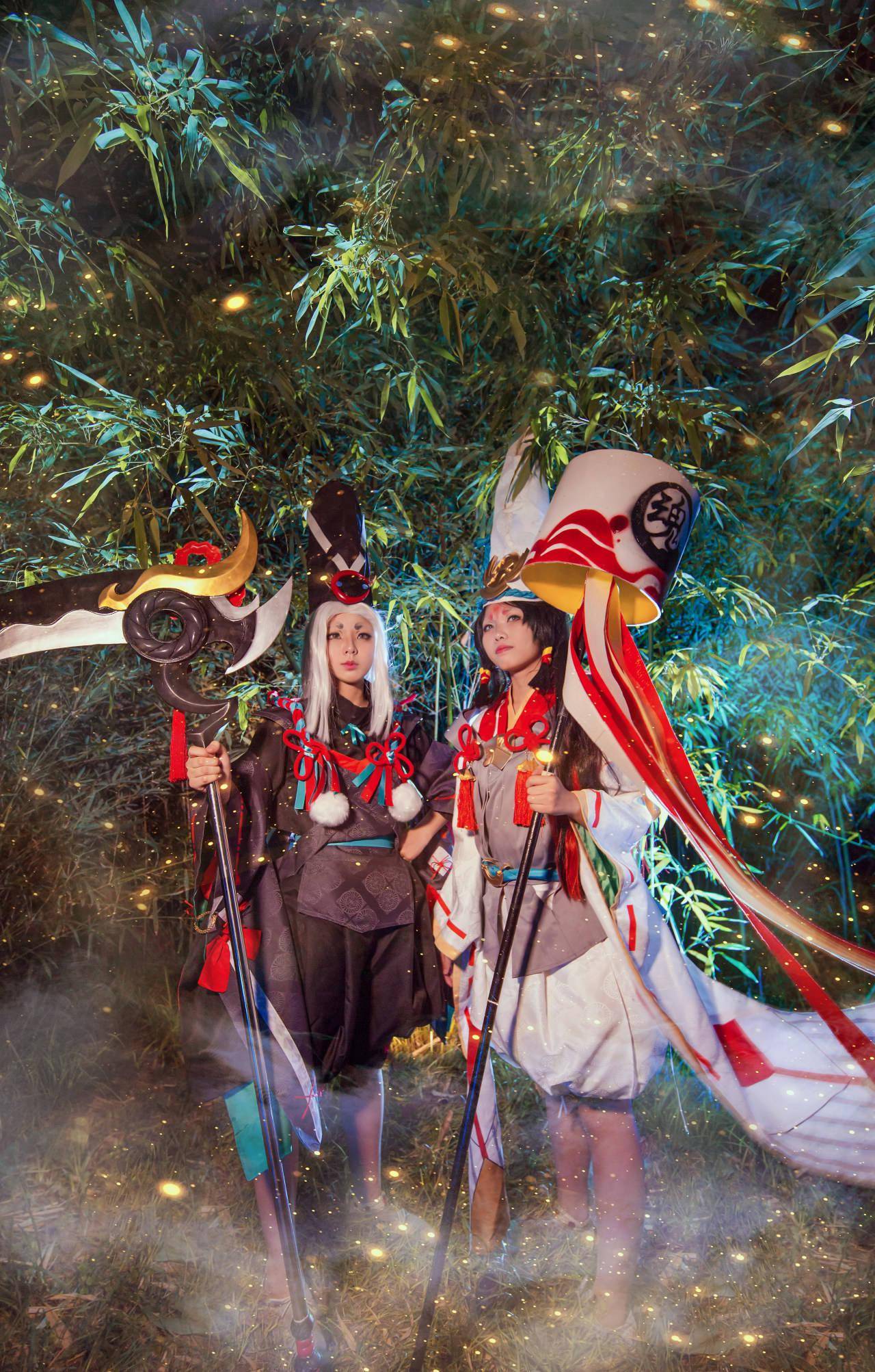 阴阳师黑童子白童子cosplay