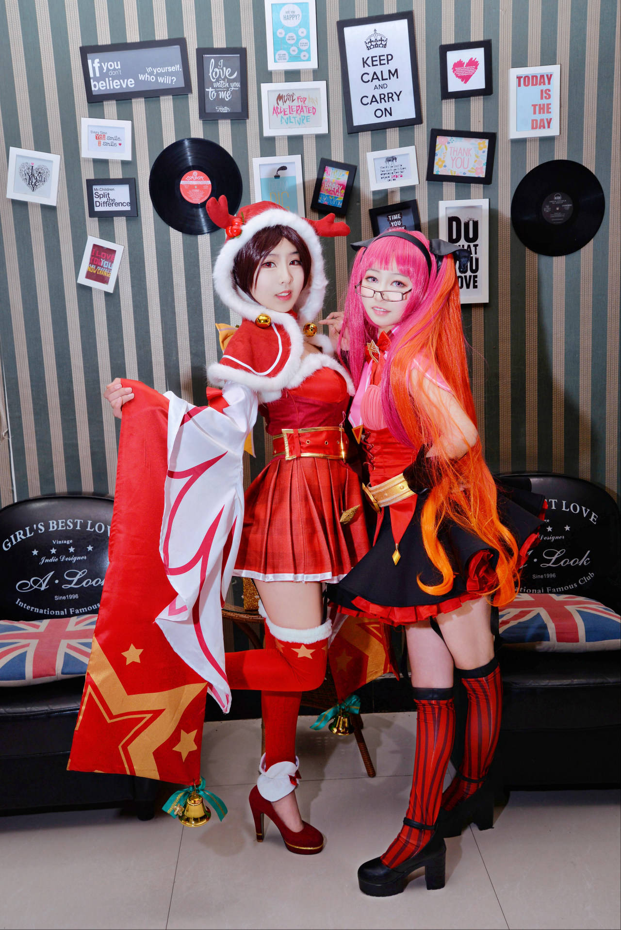 王者荣耀貂蝉圣诞恋歌安琪拉cosplay