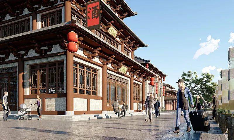 滕州老街高清效果图出炉12万平方米汉唐风格太美