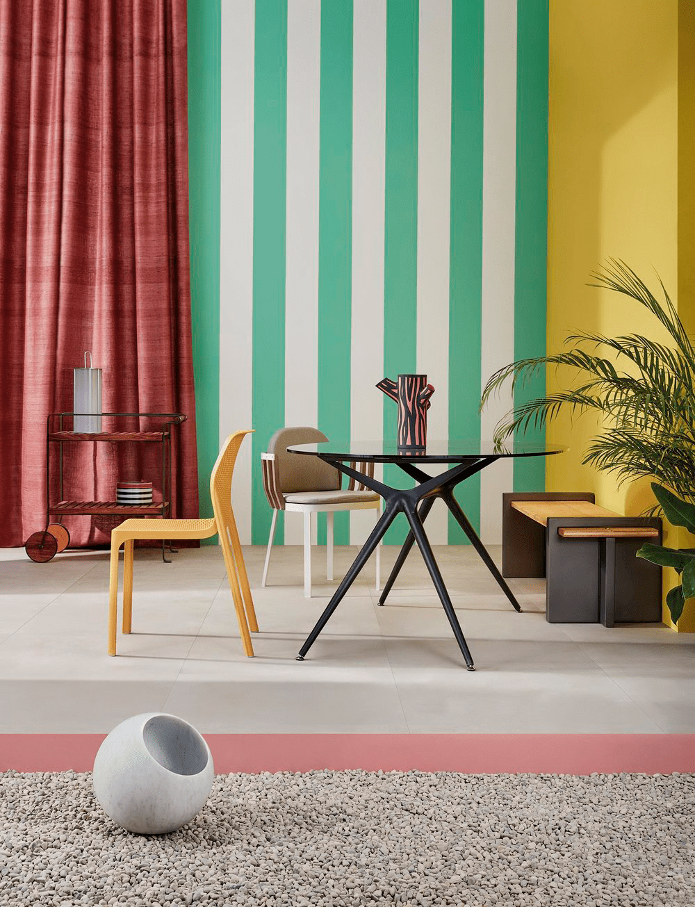 马卡龙色的软装搭配爱极了这么甜的空间设计