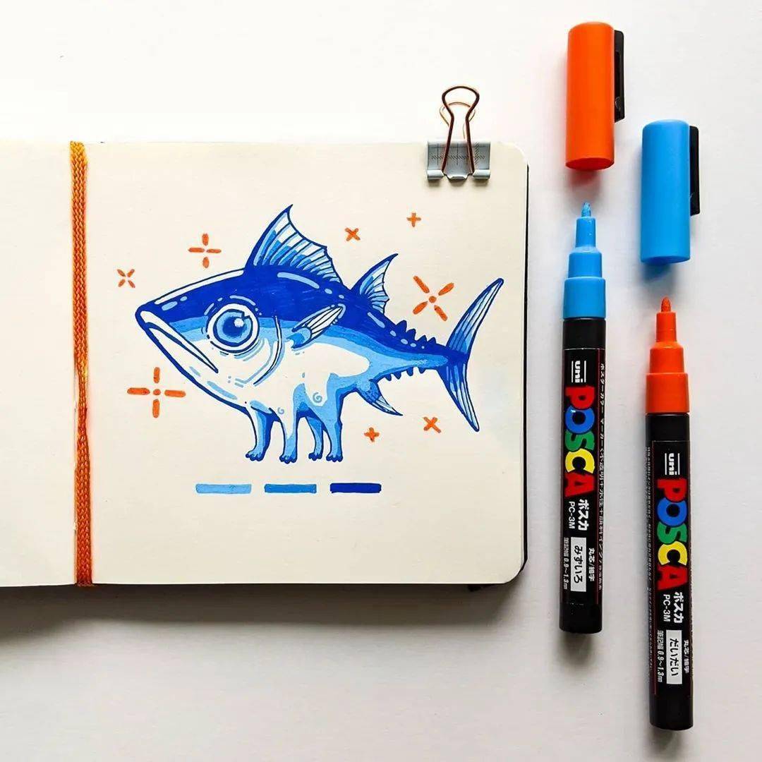 用油漆笔画动物系插画