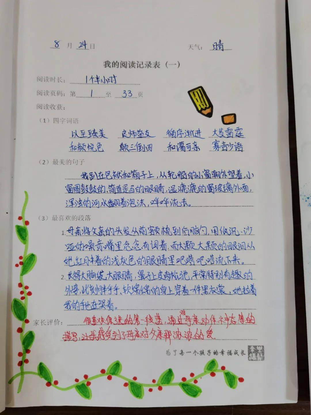 整本書閱讀 學生暑期讀書筆記展側記