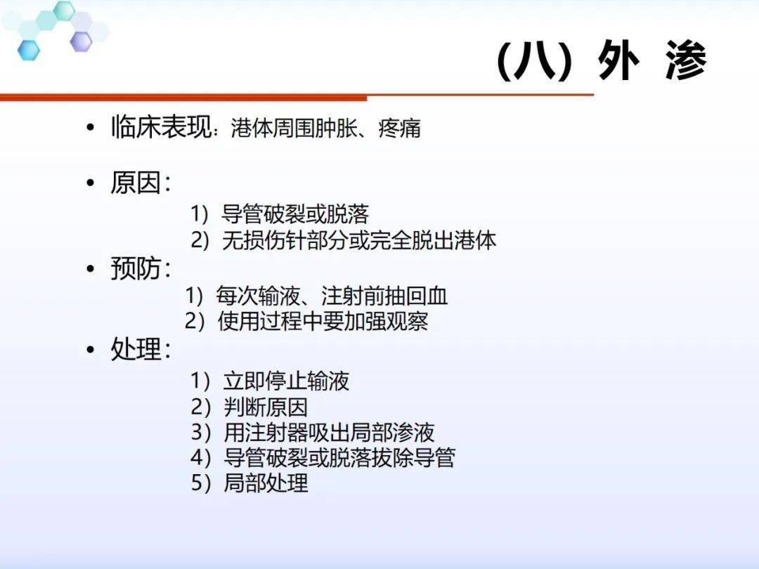 【ppt】輸液港的維護和併發症護理