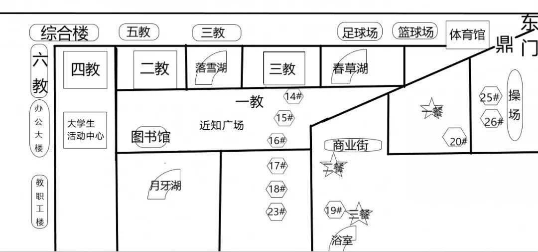 山东工商学院平面图图片