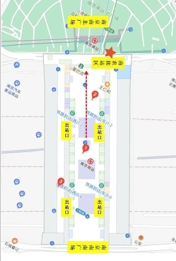 南京南站平面图站口图片