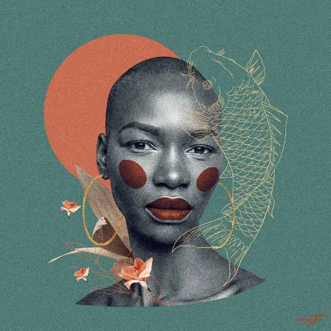 这种拼贴海报风格很独特