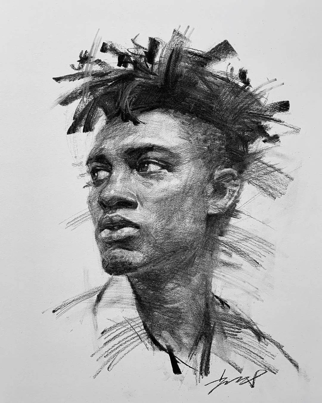 洒脱的素描速写,艺术家kisoo chai_素材