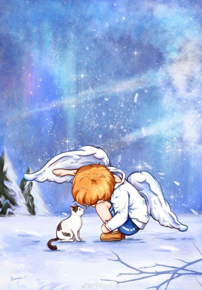 justin神仙饭绘分享 是用翅膀为tin宝遮风挡雨的小天使