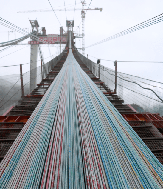 国内首次采用as法完成悬索桥主缆架设