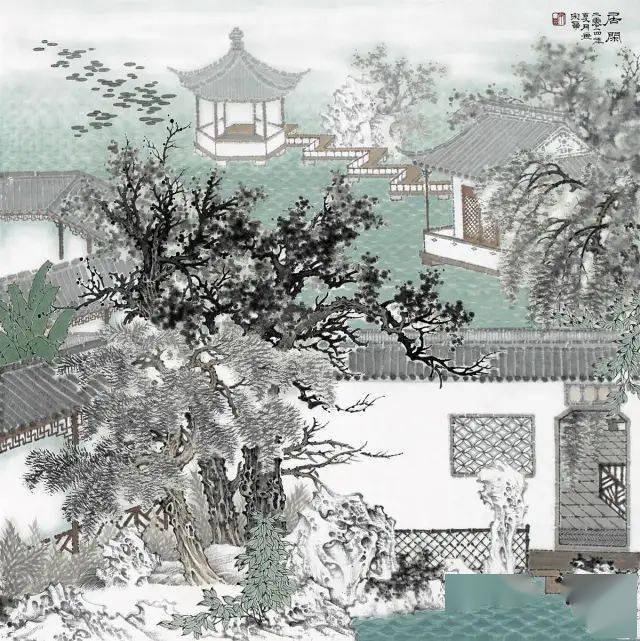 他笔下的江南园林精微雅致虚静