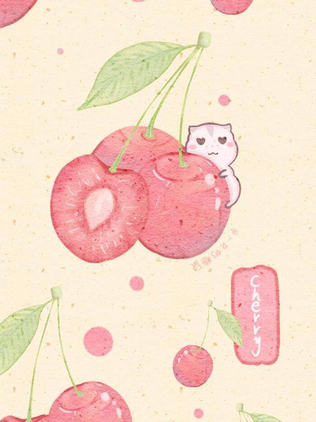 小清新暖暖的治愈系水果壁纸