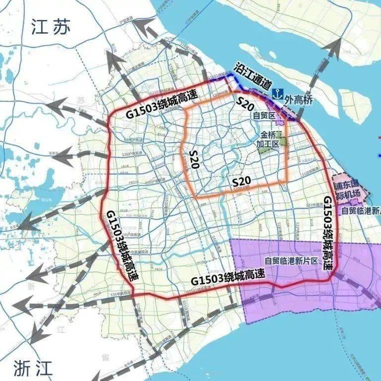 沿江通道浦东段位置图片