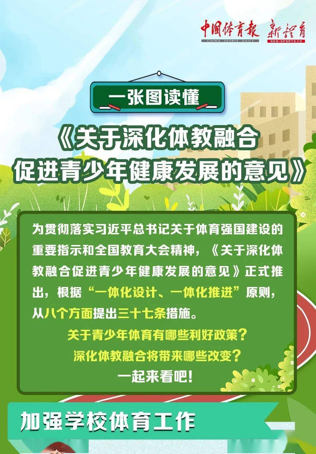 《關於深化體教融合 促進青少年健康發展的意見》核心內容-搜狐大視野