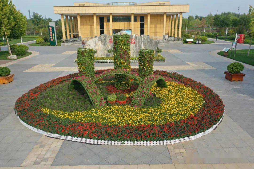 美啦美啦任丘市民广场大型花坛摆放完毕还有这些地方