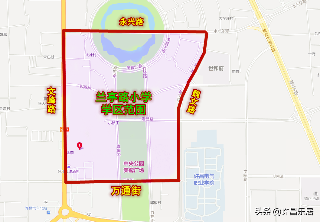 许昌市小学学区划分图图片