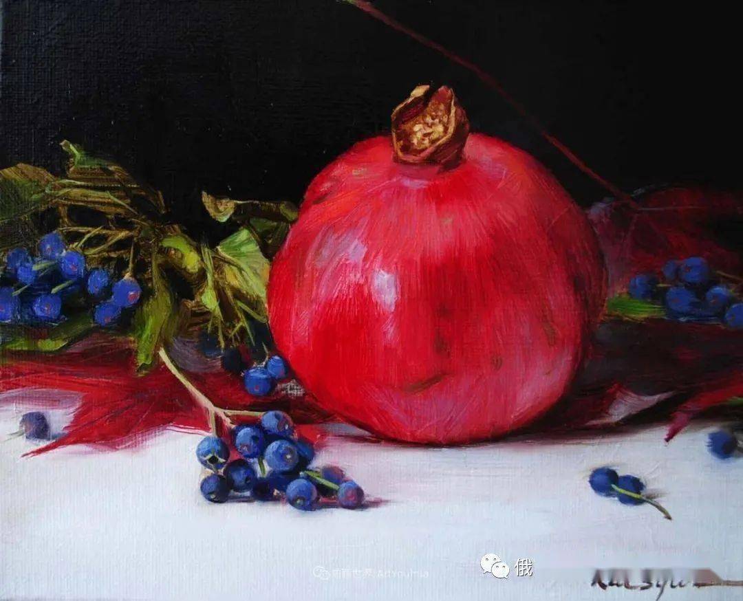 俄罗斯女画家埃琳娜卡特修拉静物油画作品赏析