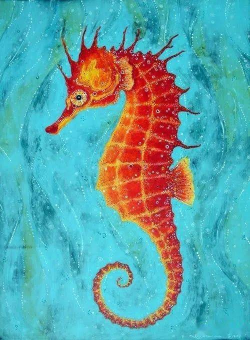 素材分享12张海马主题创意美术作品