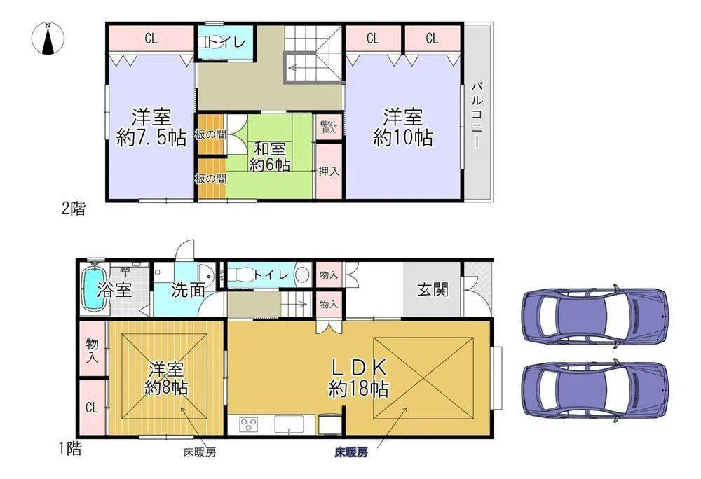 京都站前七条09年新建带车位可运作民宿一户建售价509万人民币