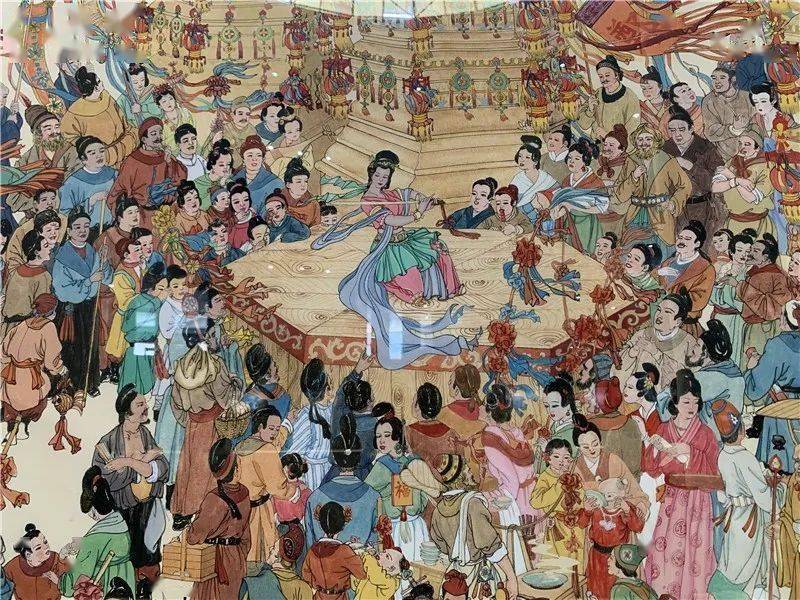 《大唐盛景图卷》局部陈佩秋先生评价这幅图卷时说:"盛唐之时,创建了