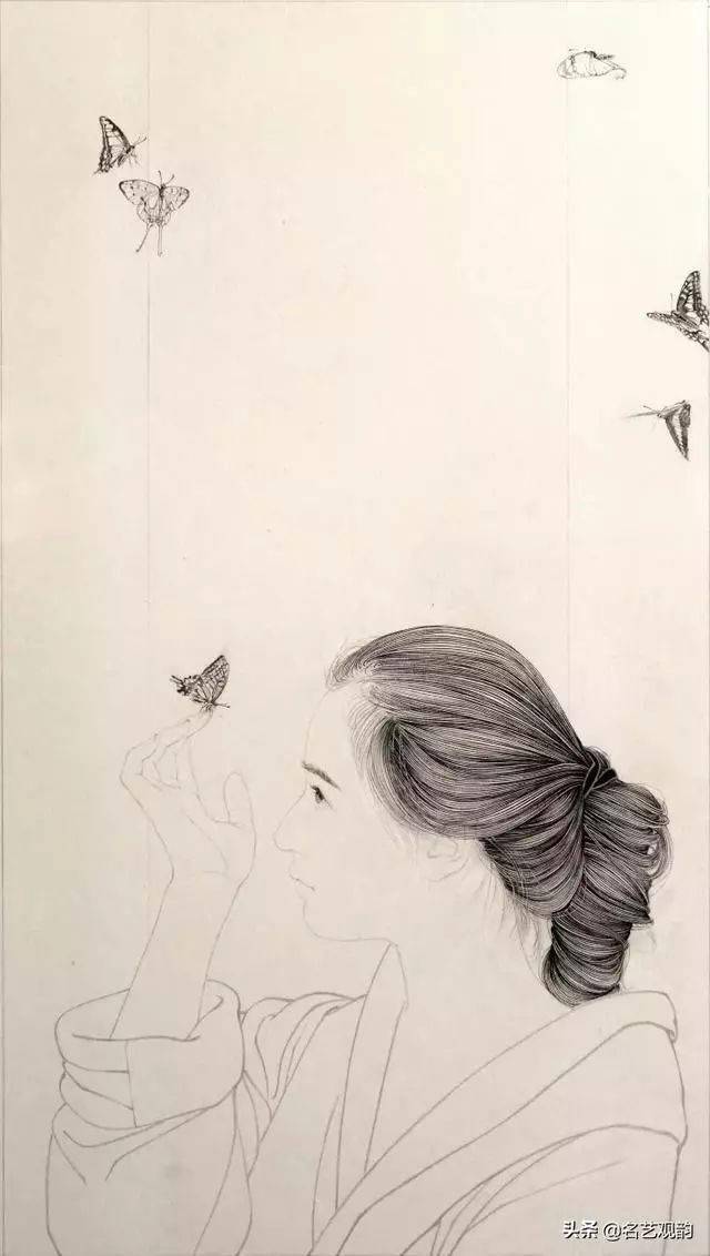 清纯美少女工笔画法步骤图及讲解好笔法