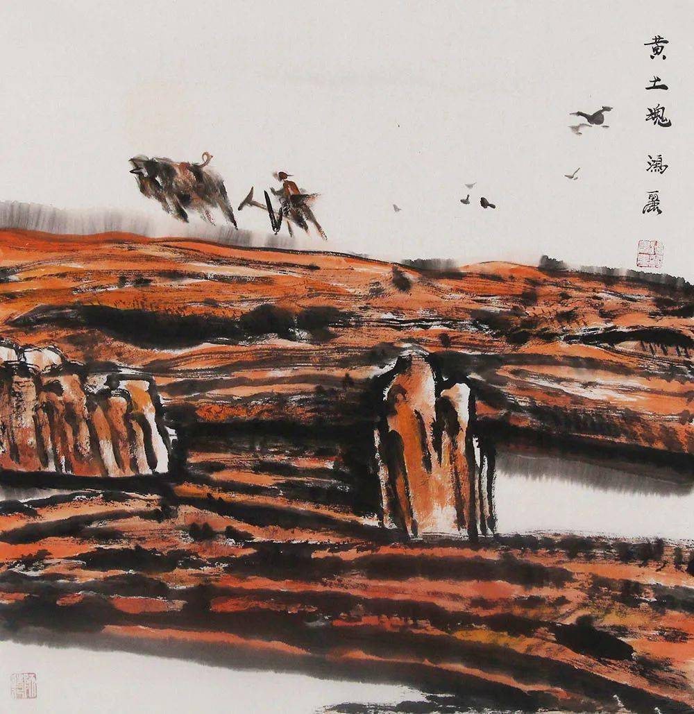 画家张鸿丽善于画大画,尺幅大,气息正,反射出她内心的通透与宁静,心灵