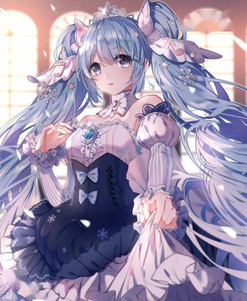 马克笔手绘初音公主殿下来了还不快接驾超美的