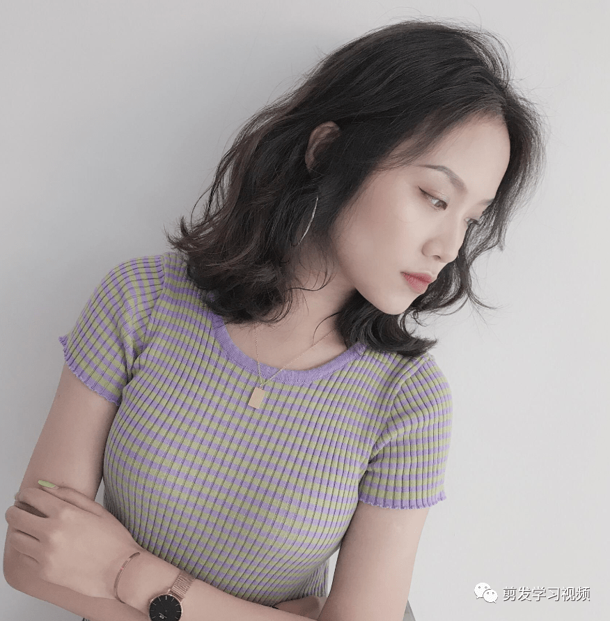 秋天超火爆款烫发锁骨烫