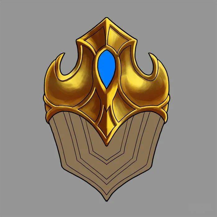 王者盾牌的绘画教程!