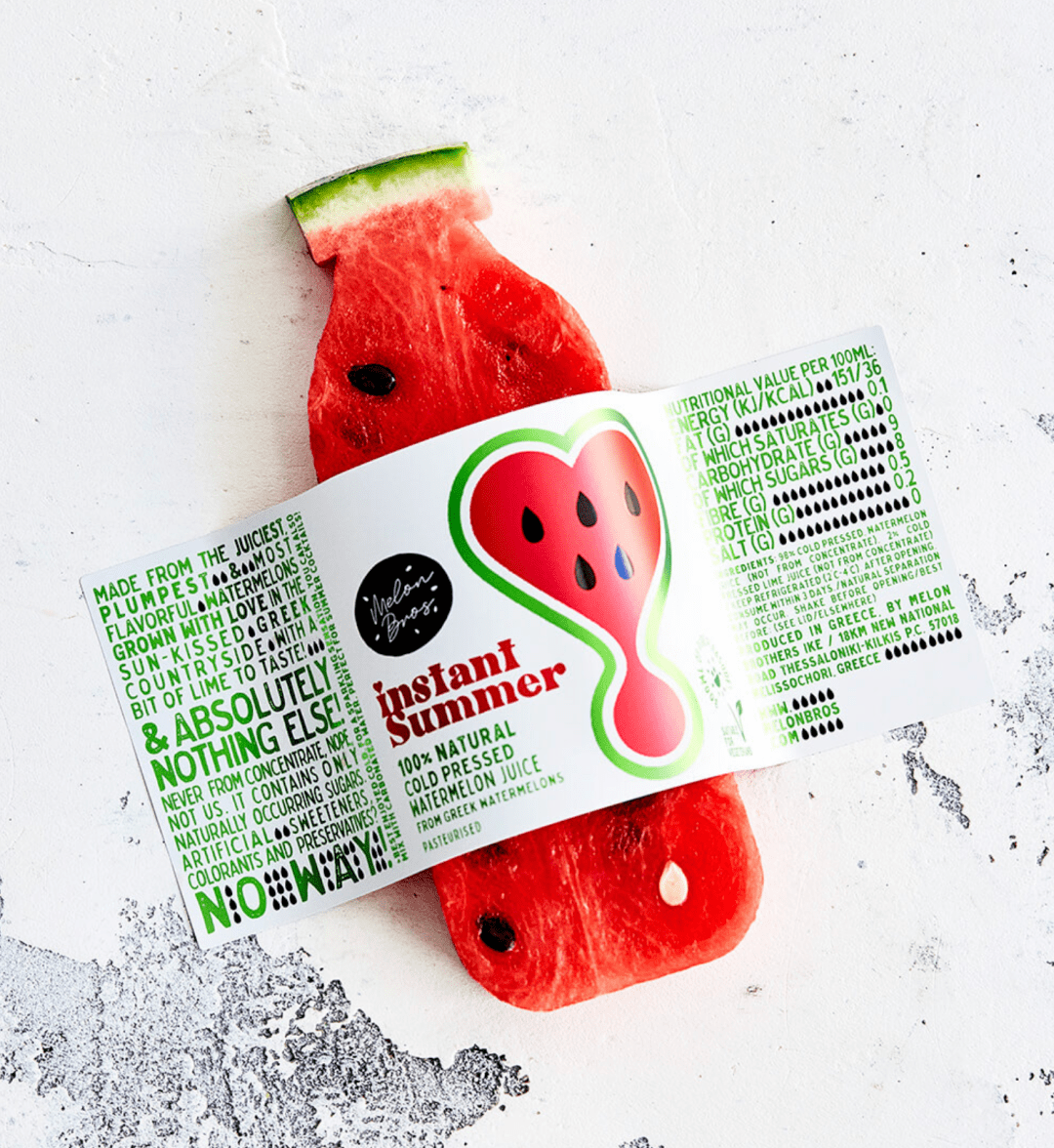 爱心西瓜汁饮料包装设计