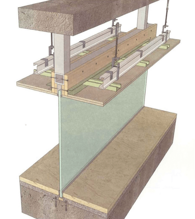 玻璃隔断节点图