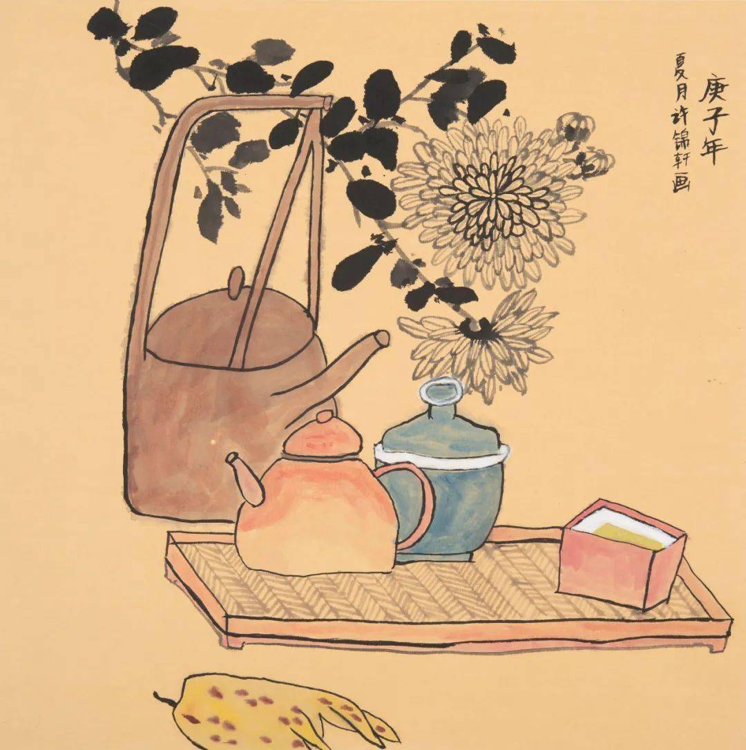 天台山艺术空间云端悦展┃茶为国饮天台县中小学生书画展美术篇上卷