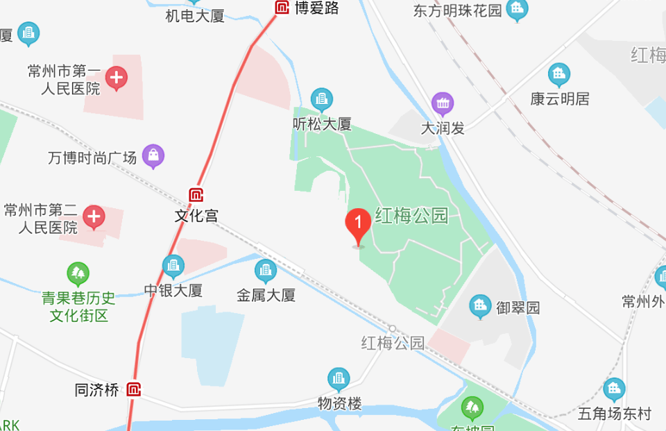 常州市红梅公园地图图片