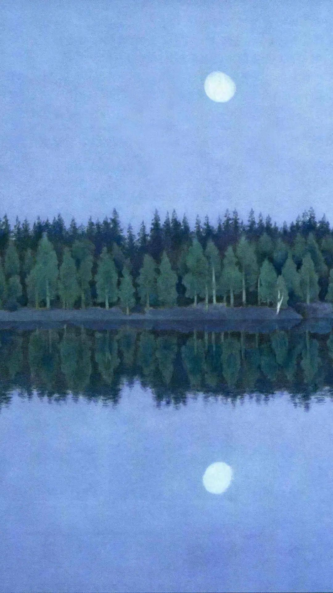 绘画东山魁夷的风景画
