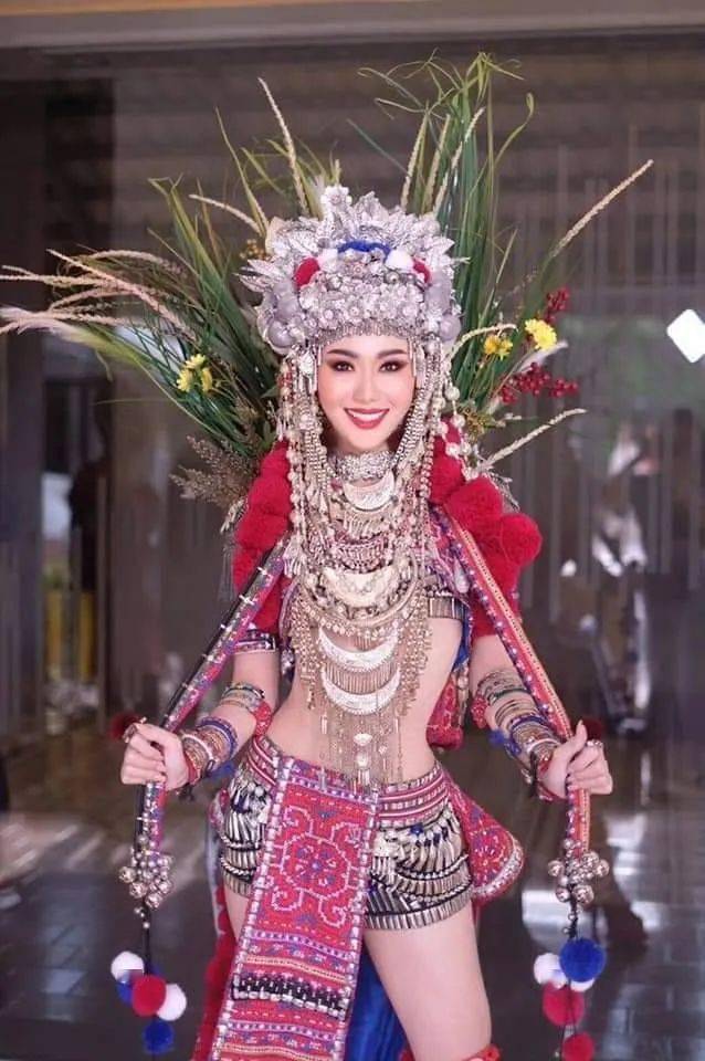 海外苗族2020泰国小姐大赛苗装刺绣大放异彩