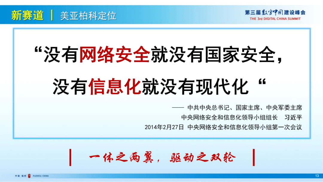 "没有网络安全就没有国家安全,没有信息化就没有现代化.