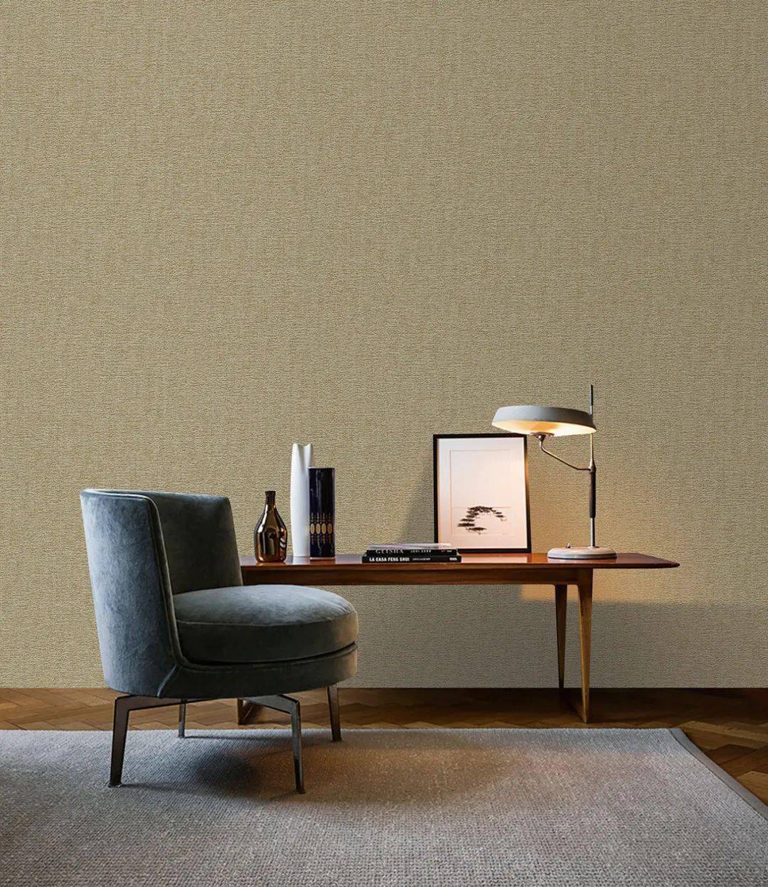 沁绣四季软装素色墙布的应用