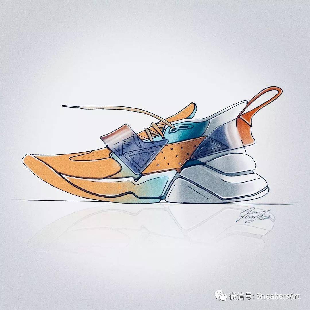 鞋设丨球鞋手绘设计及球鞋插画欣赏