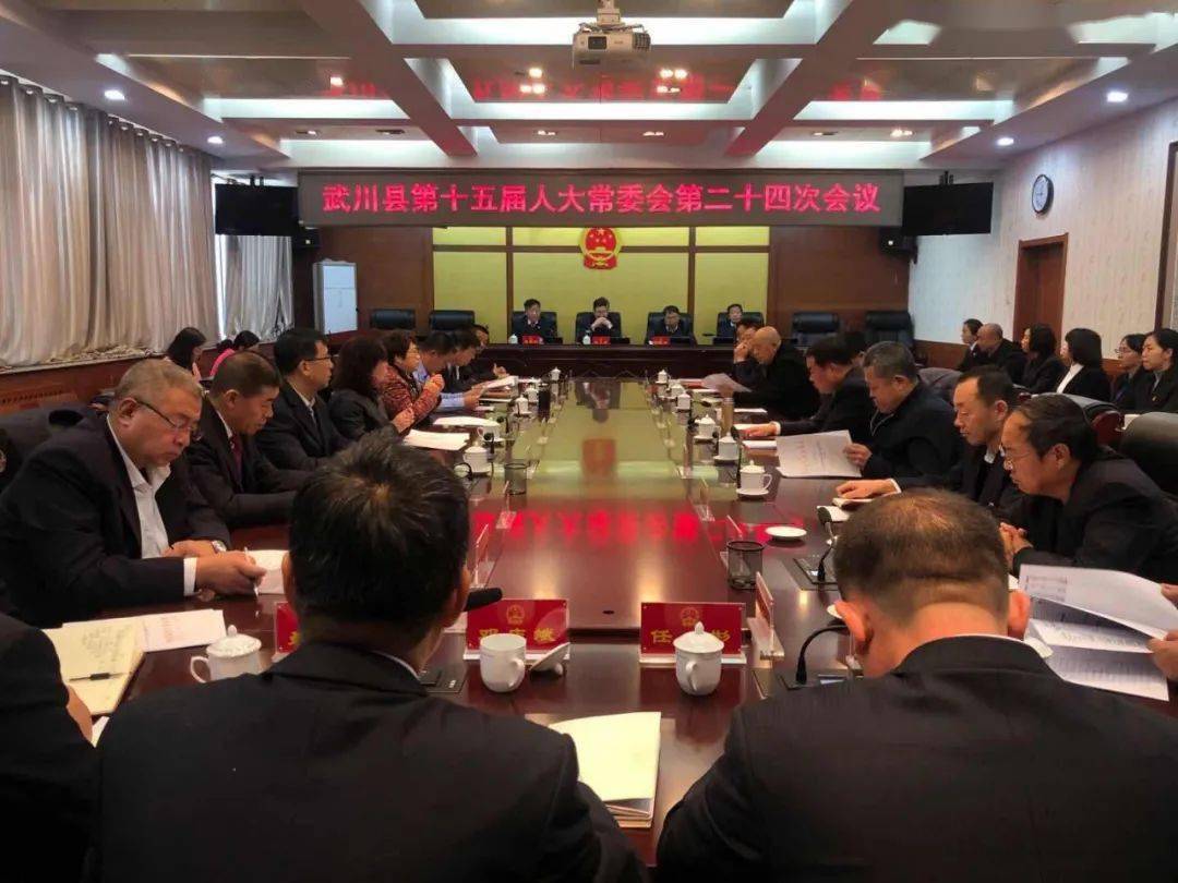 县人大常委会主任武文彪,县人大常委会副主任高兰根,邸国雄,曹学军