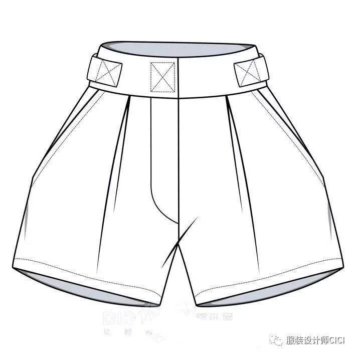 67图纸集丨100例裤子电脑款式图合集