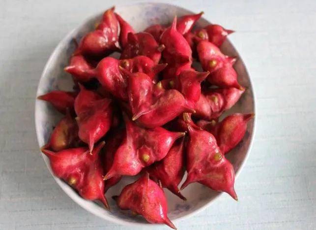 五香红菱1著名的"荷塘小炒"里就有它哦水红菱还可以做菜但除了生吃