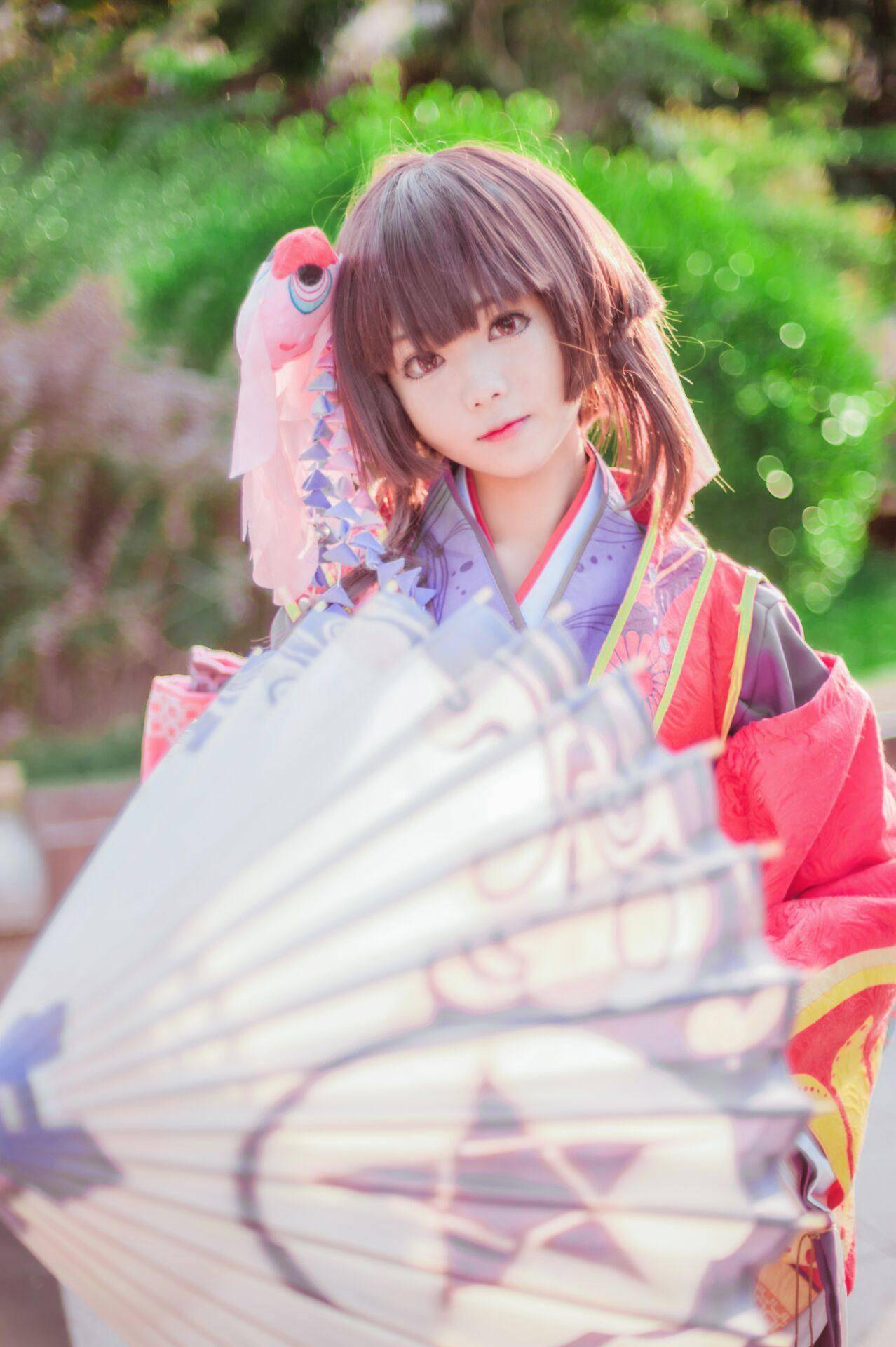 阴阳师神乐cosplay喜欢很少笑神乐