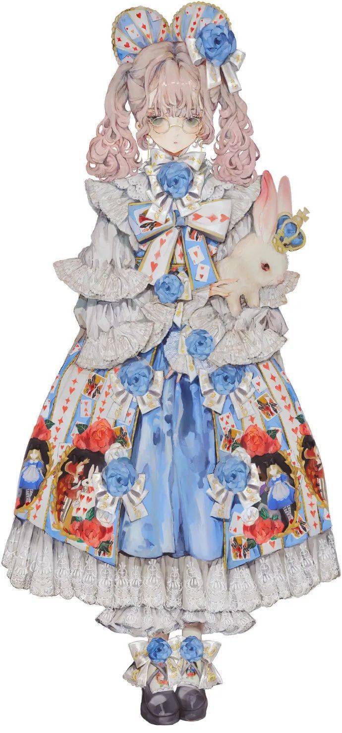 马克笔手绘一组华丽的女孩插画作品太好看了