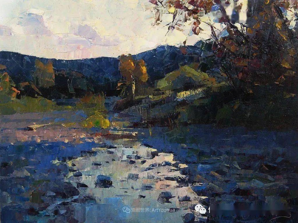 大胆的笔触色彩美丽的具象风景华裔画家程保罗油画欣赏