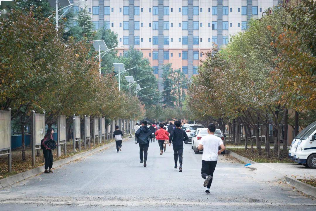 秋日里的定向越野奔跑在校园里的nwuers飒