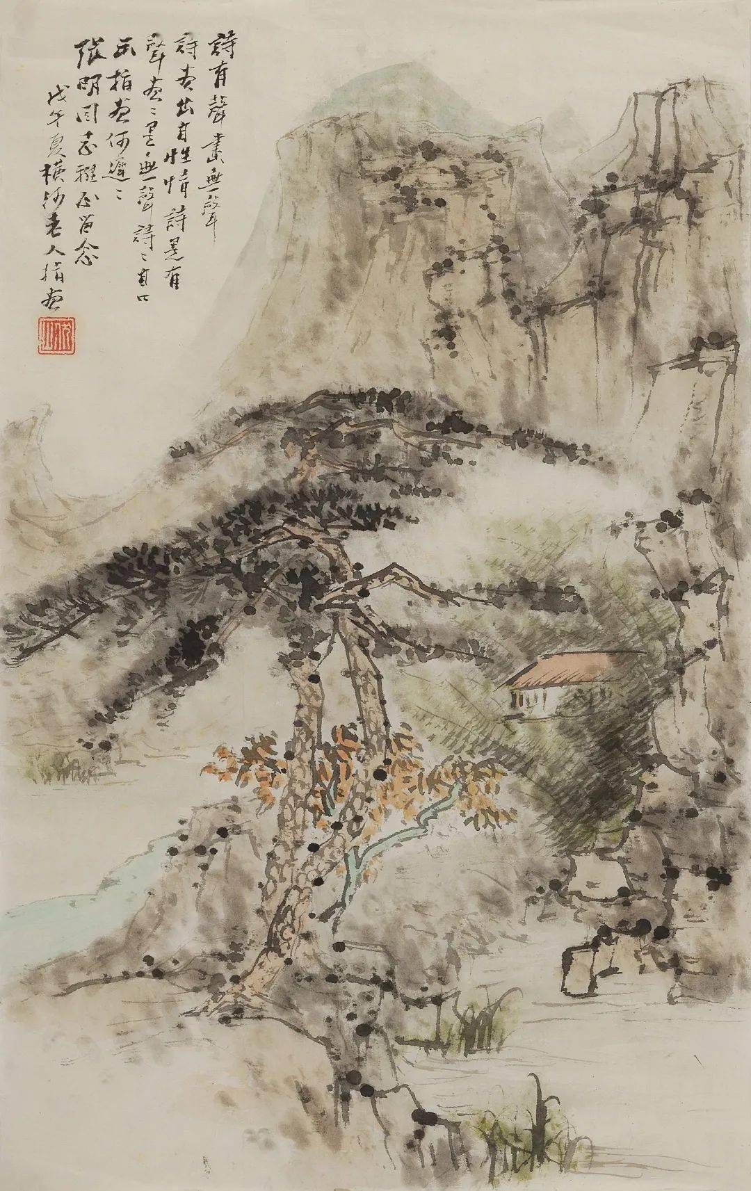 张伏山 山居图68×43cm说明:此作品附北京荣宝拍卖证书.