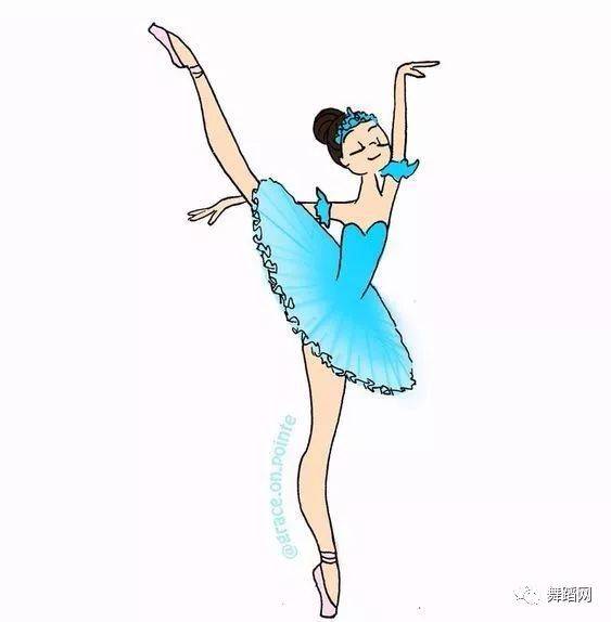 芭蕾舞女孩简笔画彩色图片