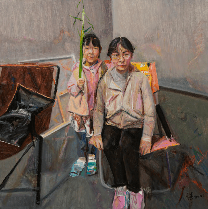 杨参军 / 母与子 / 100cm×100cm孙景刚 / 2020.