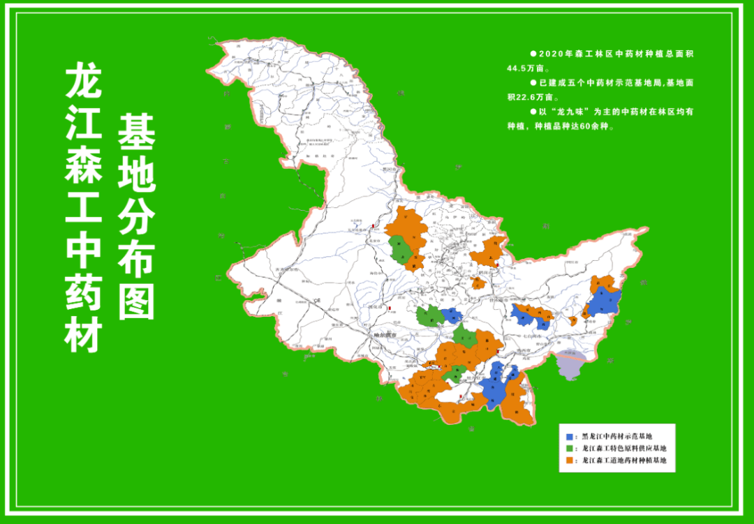 中药材资源多么的丰富看看这龙江森工中药材基地分布图到展会上盘点一