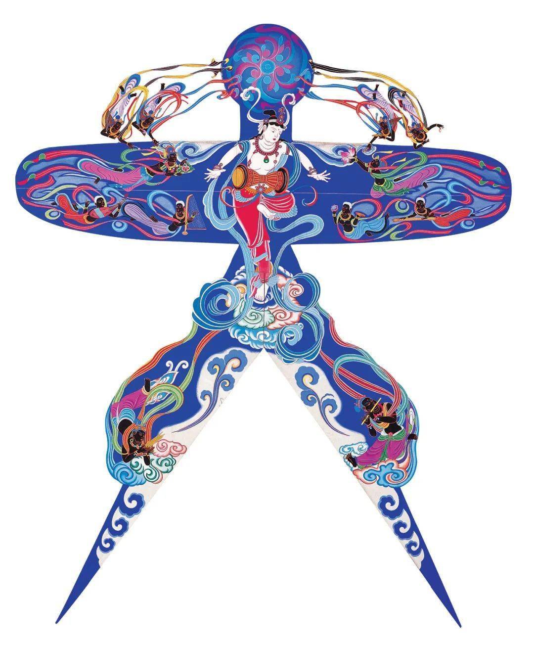 纸鸢丨飘在天上的中国传统文化!(风筝纸鸢图案图集)_民间